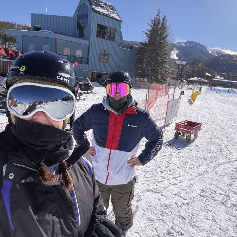First time skiing for both of us...we tried our best (Colorado)