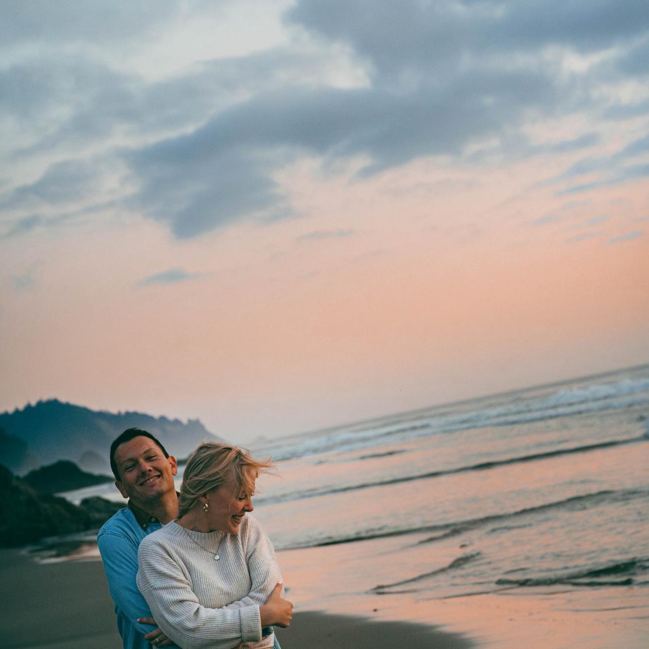 Engagement shoot at Arch Cape! Matt's directions were, "pick her up and spin around!"