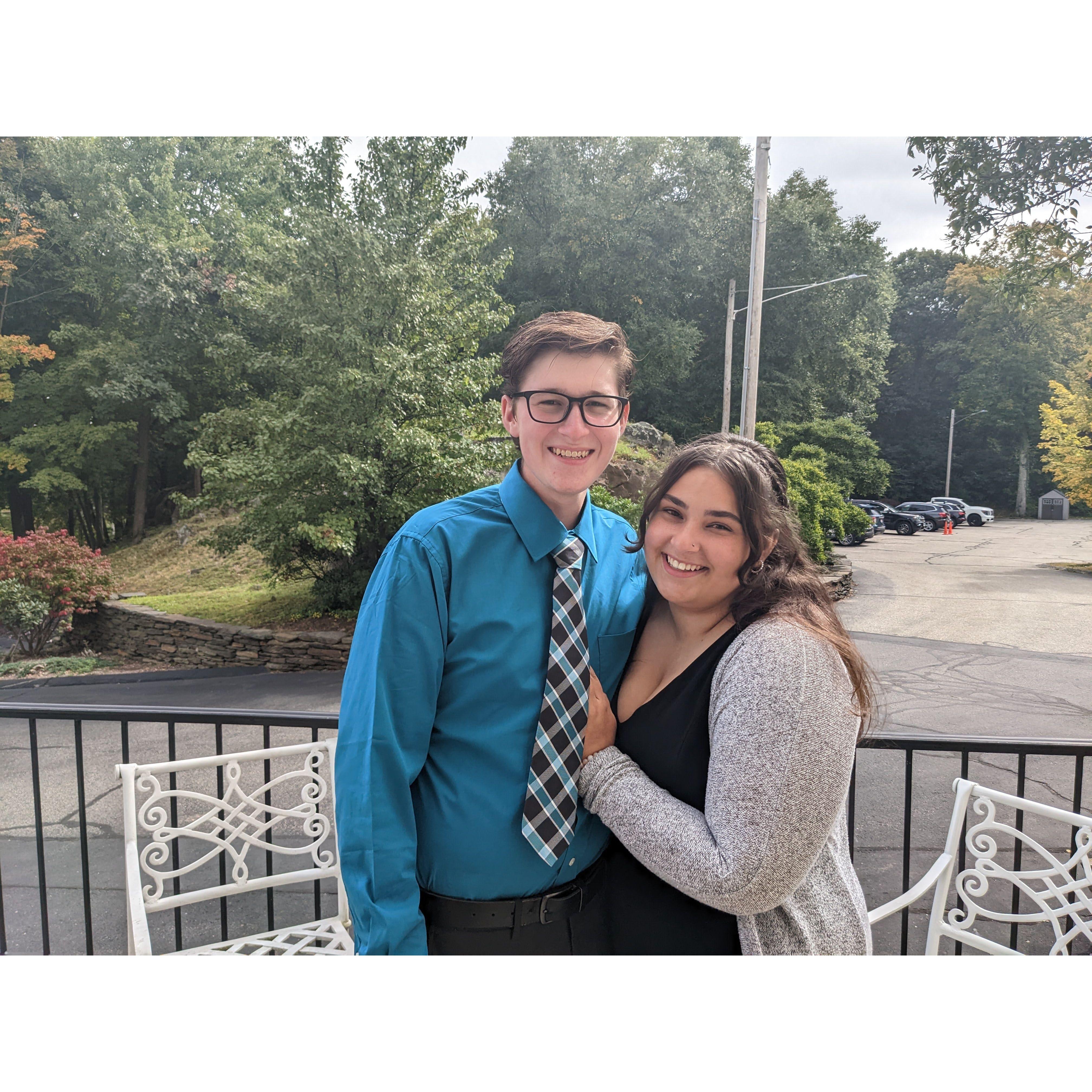 Alex is wearing a tie!