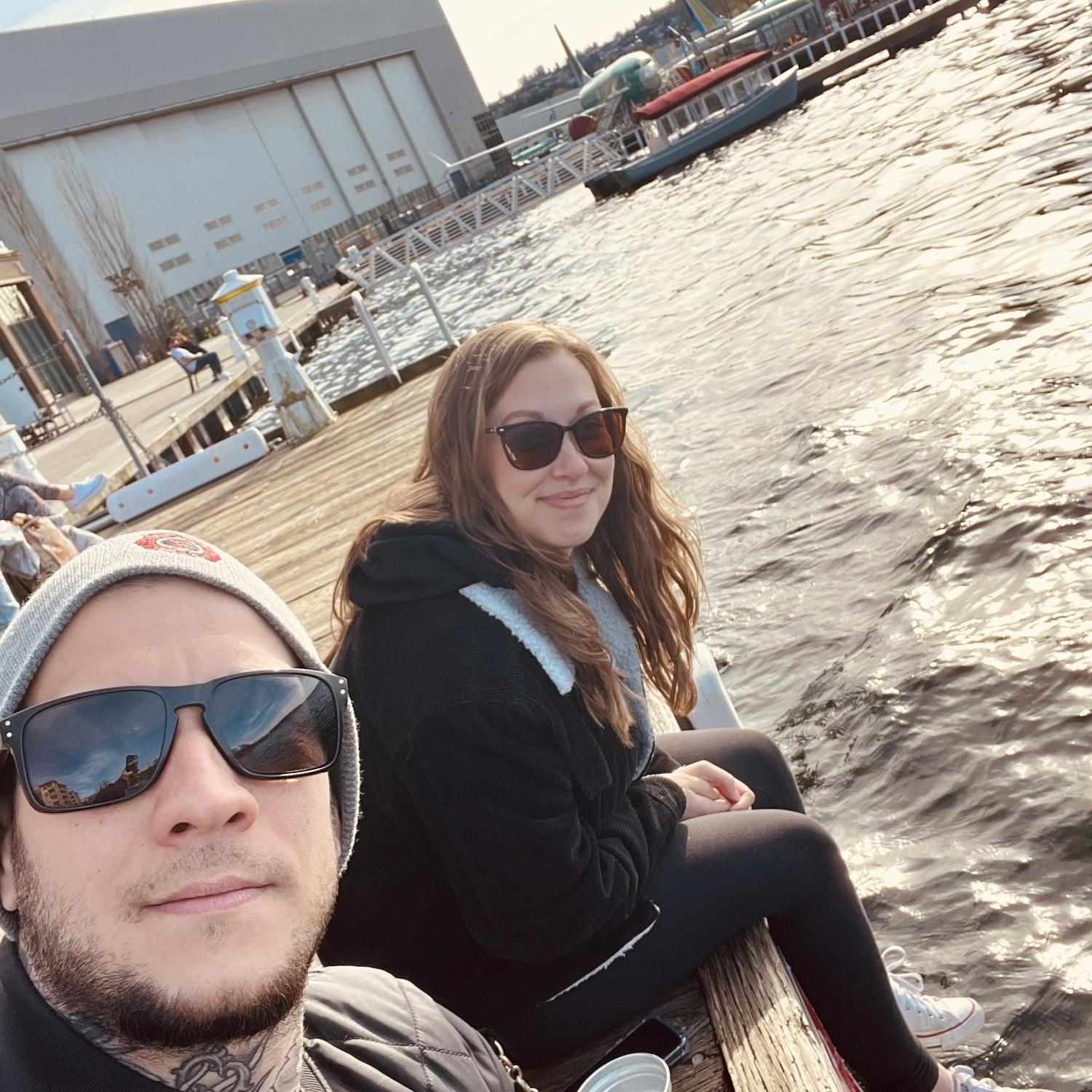 Lounging at our favorite local spot
