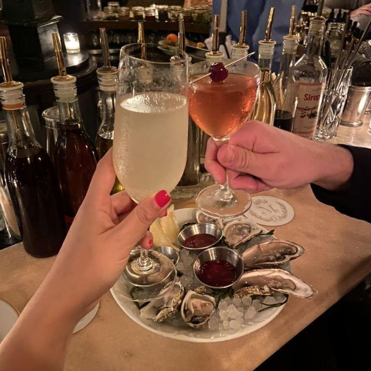 Engagement celebration at Maison Premiere