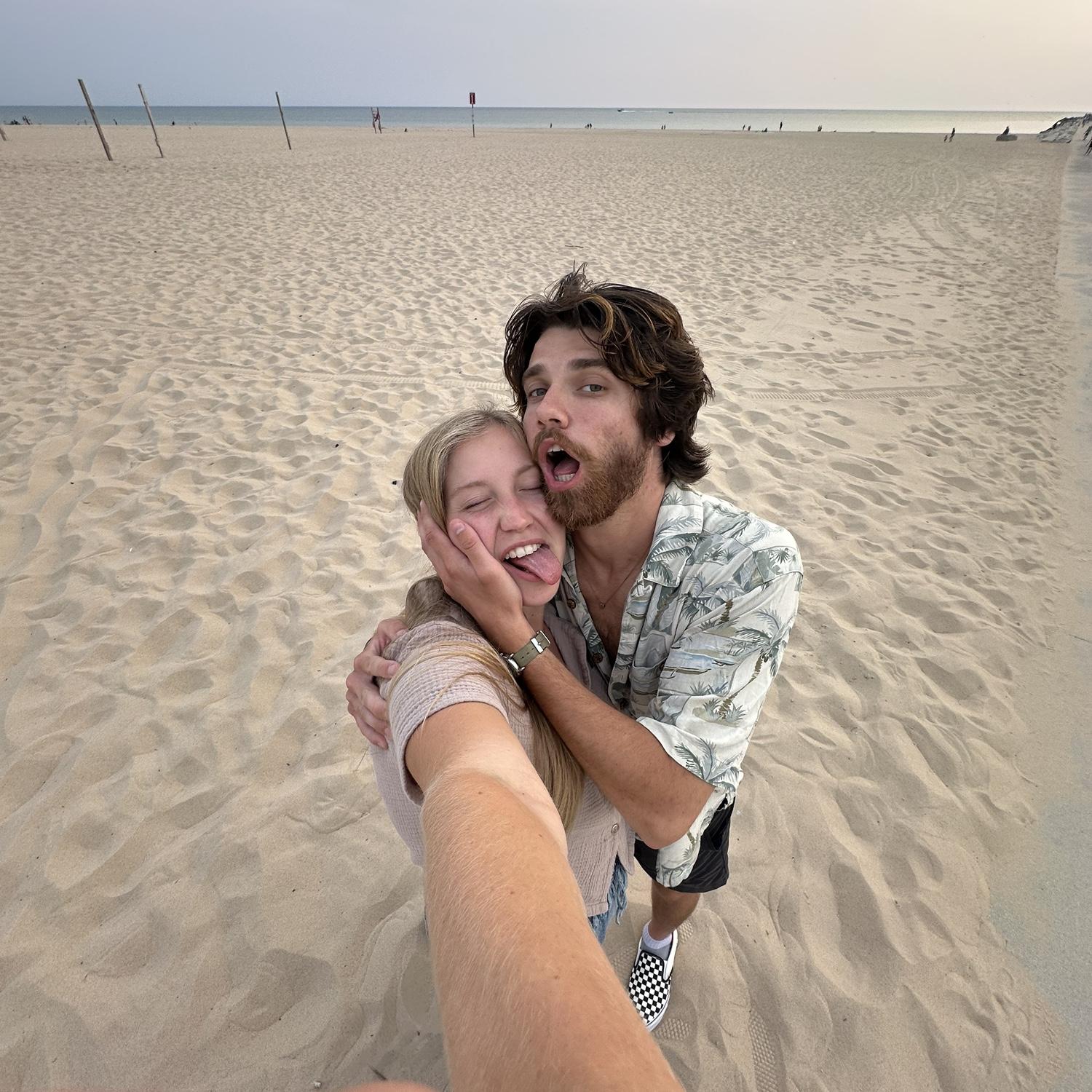 Silly gooses at the beach in Michigan