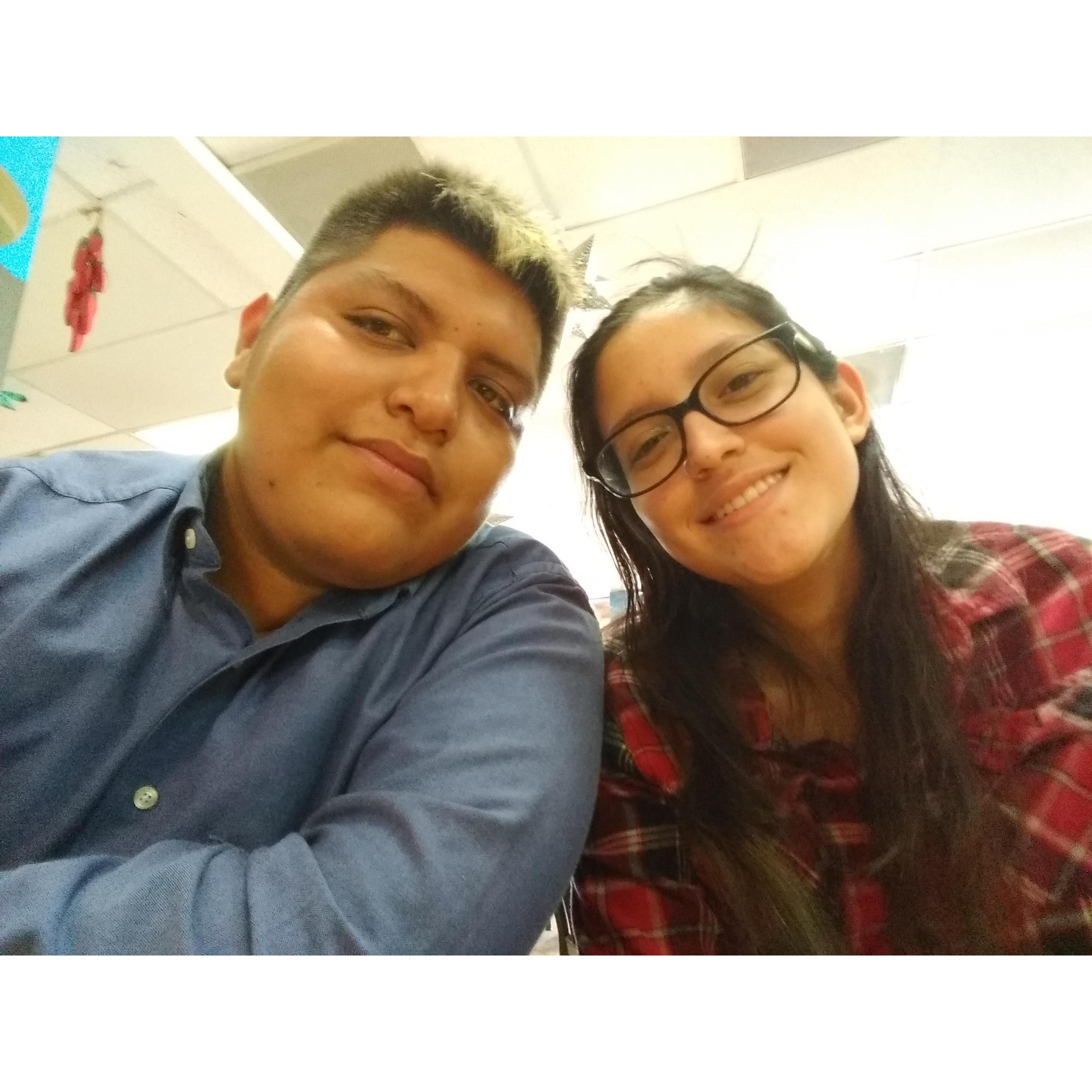 Us in high school. Look how we've grown!!