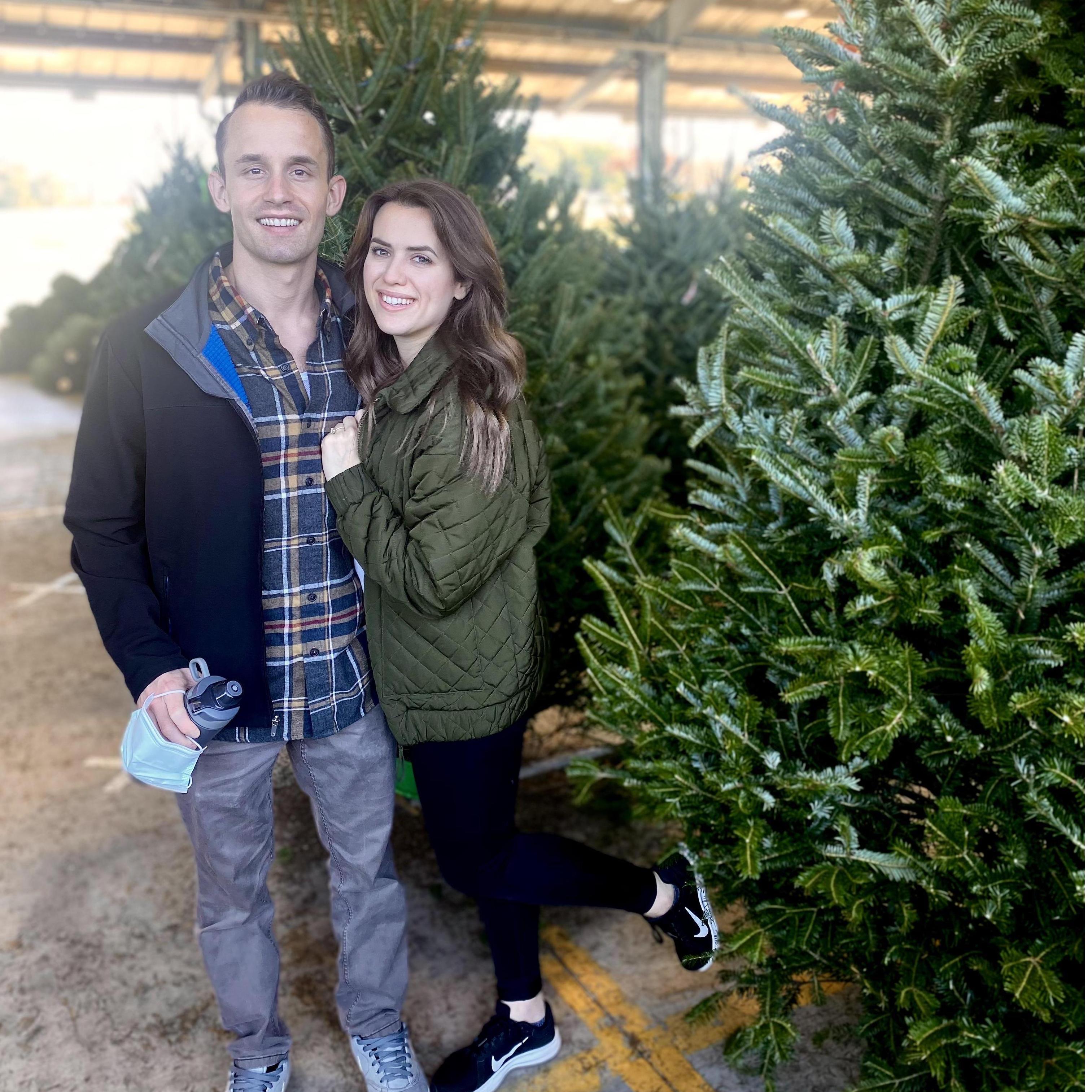 Christmas Tree shopping at the Farmer's Market
