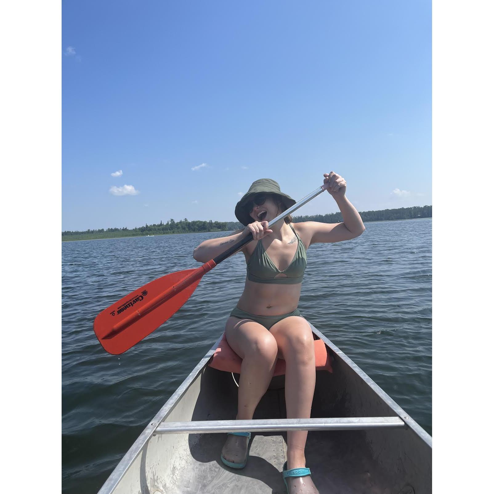 Pilar was paddling for the two of us