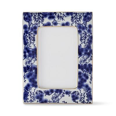 Blue and White Ceramic Picture Frame
