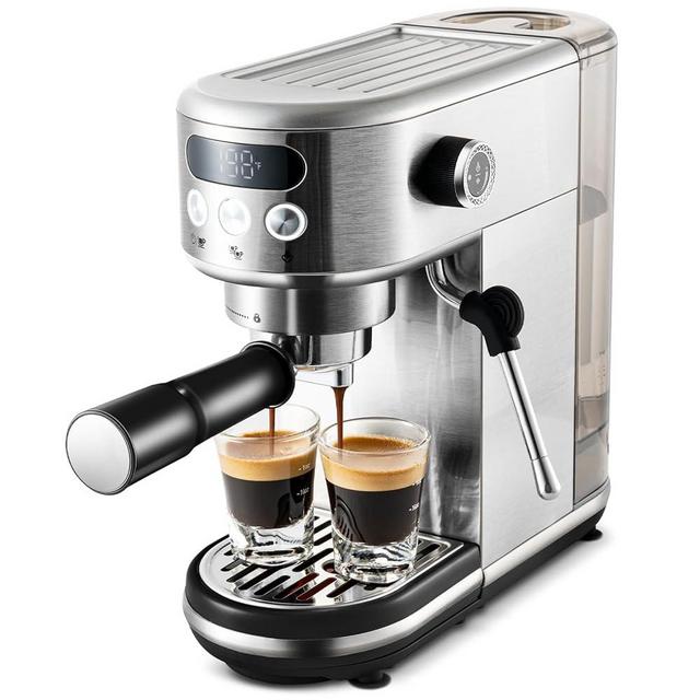 Neretva 20 Bar Espresso Machine with Milk Frothing Steam Wand 44oz Detachable Water Tank For Home Barista 1350W Professional Coffee Machine Espresso Latte and Cappuccino Maker