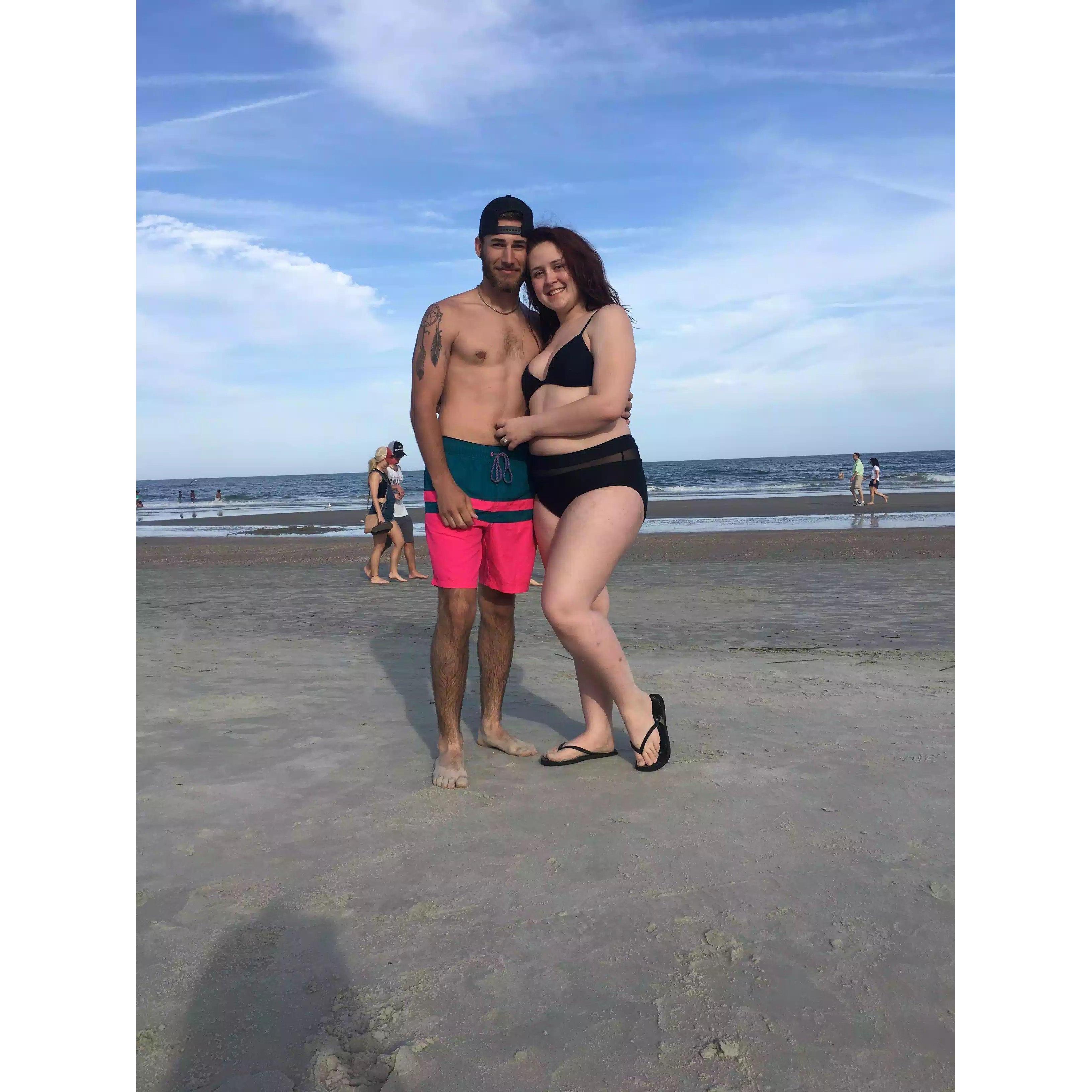 This was our first beach trip together.