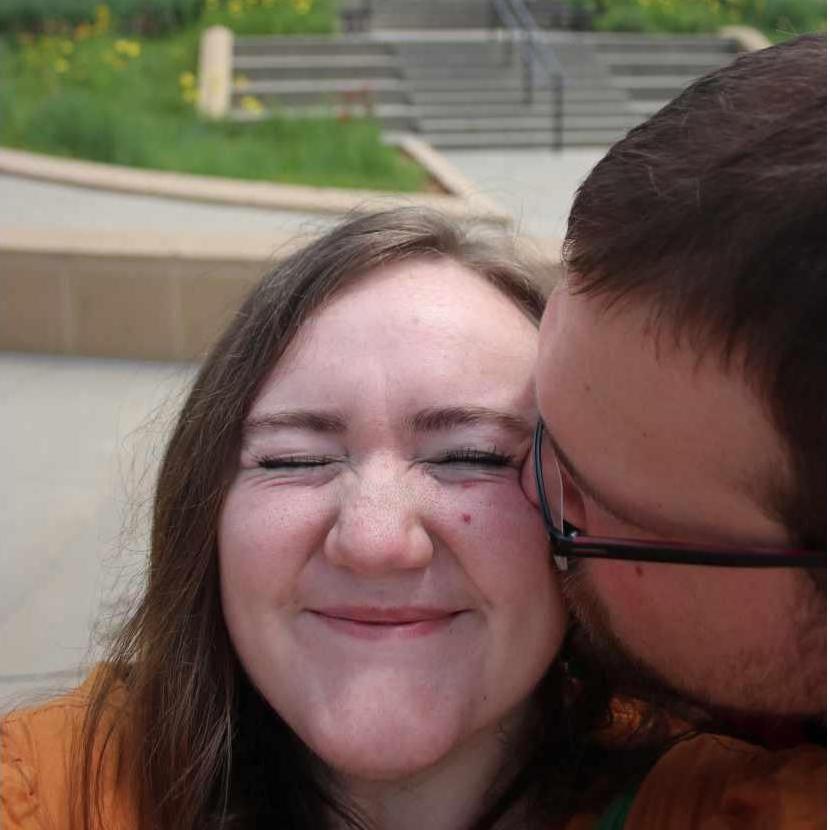 First big road trip together! We took this picture in Des Moines, IA on a trip to visit MK's friend, Michaela at the University of Iowa! July 2019