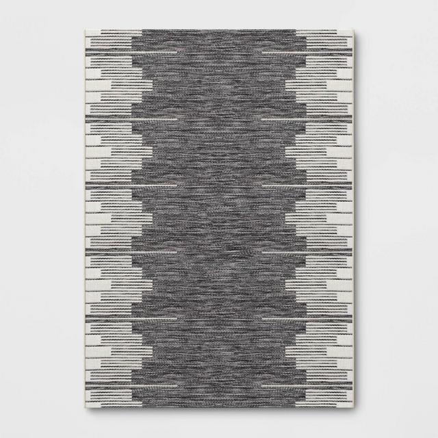 5' x 7' Outdoor Rug Graphic Steps Black - Project 62™