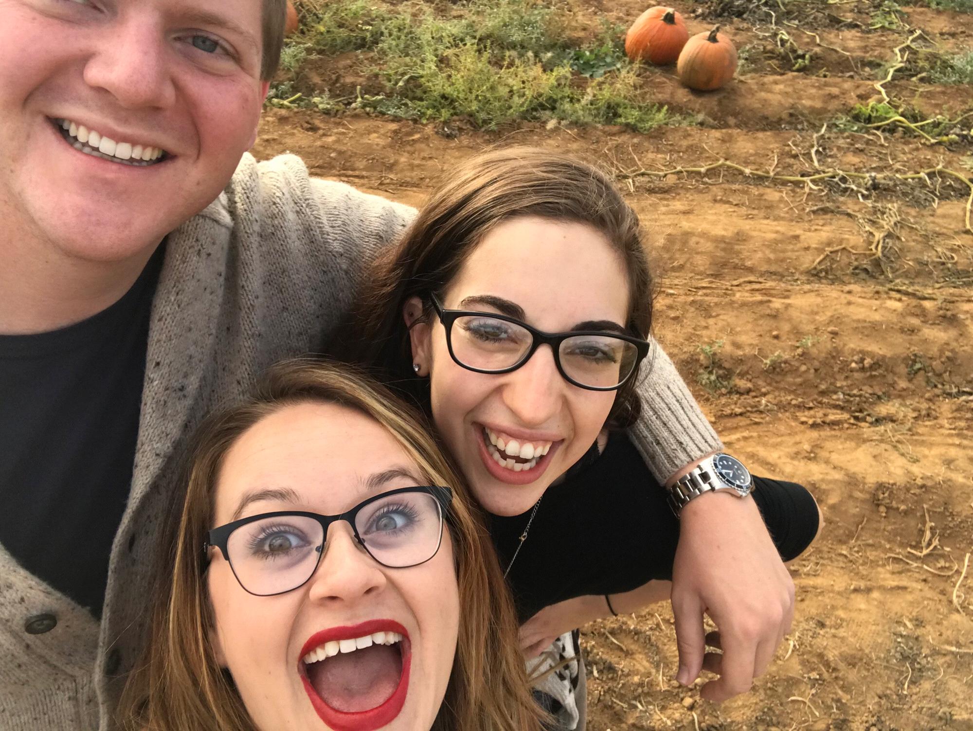Pumpkin picking with the best third wheel we could have asked for!