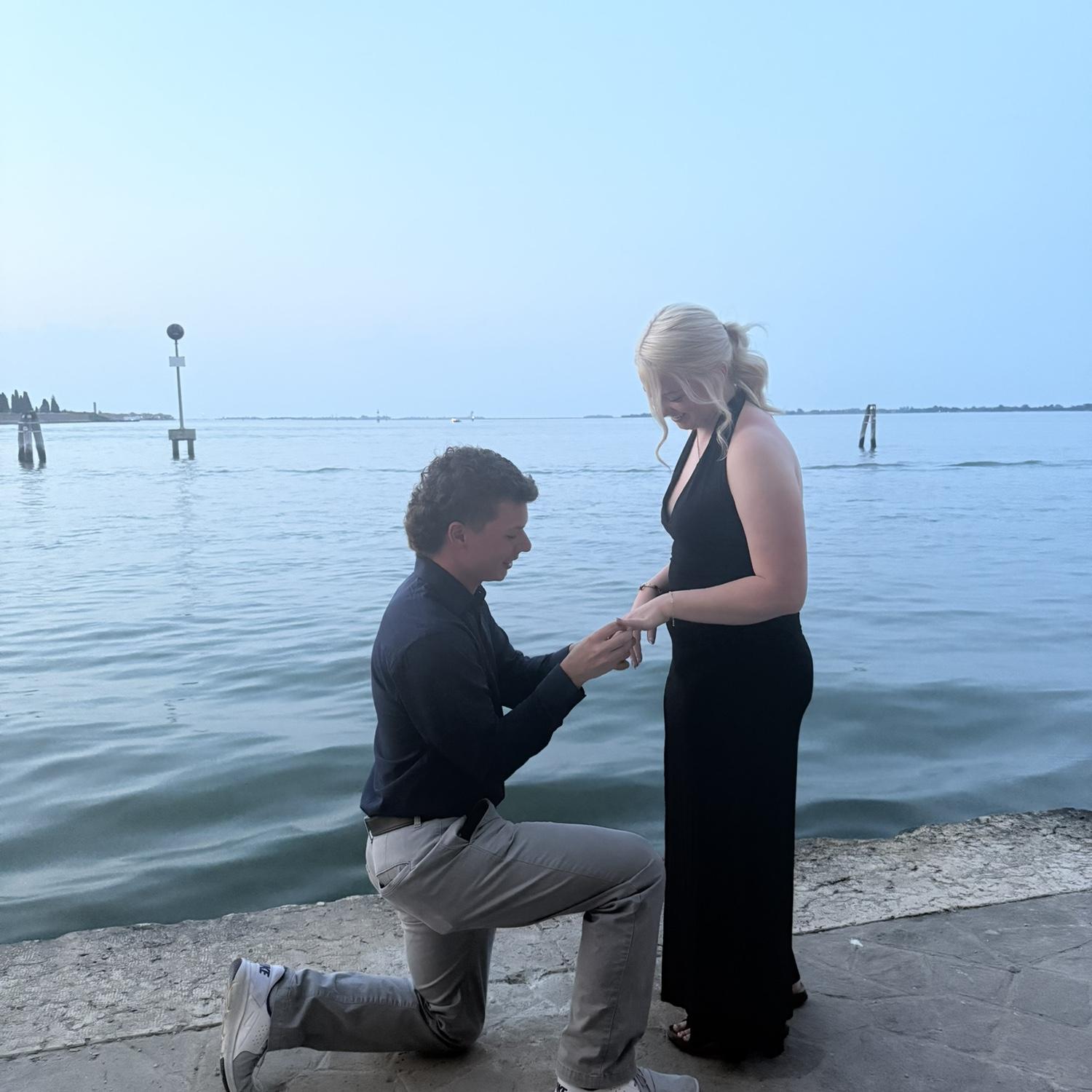 The moment he proposed! Venice, Italy 2025