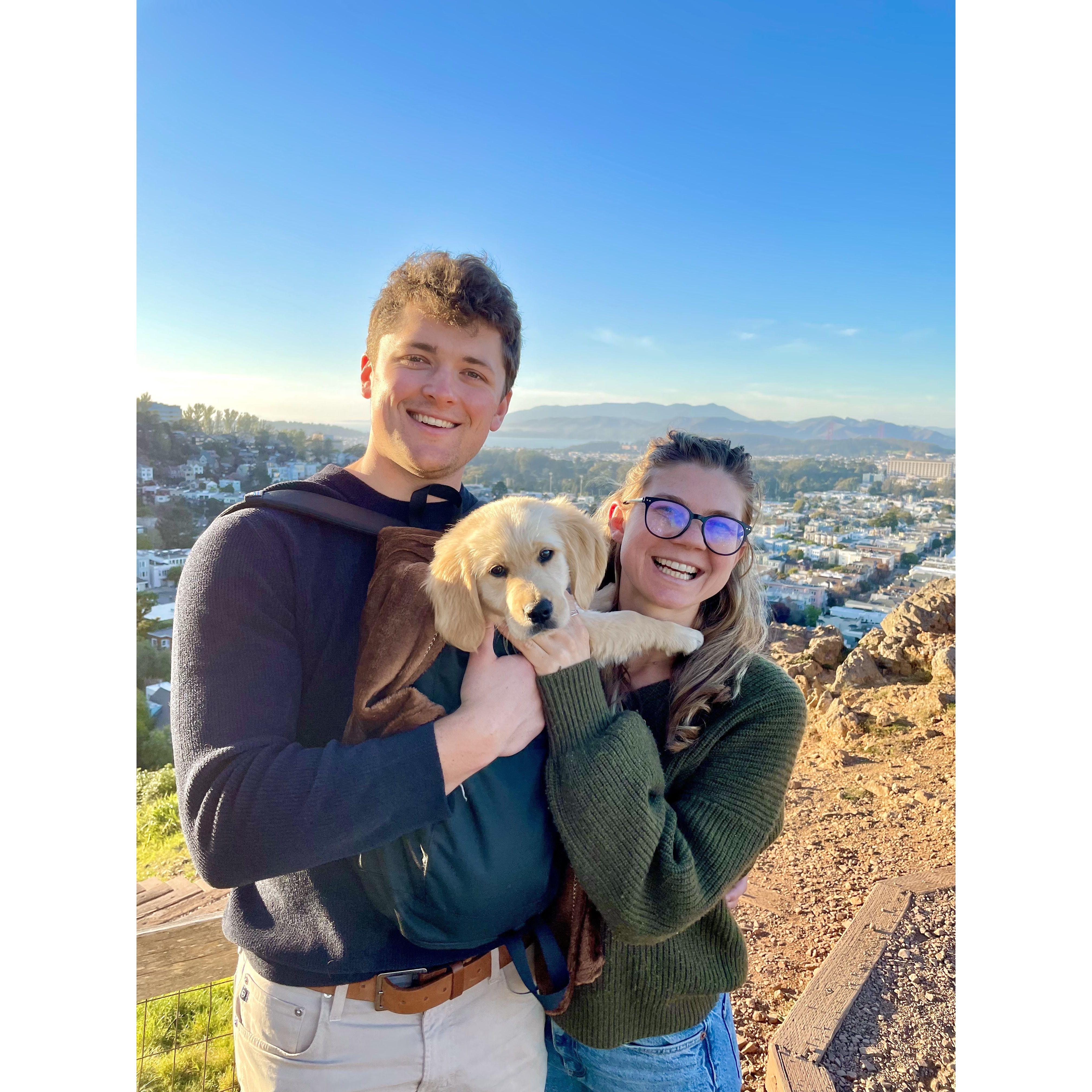 Neighborhood walks with our puppy