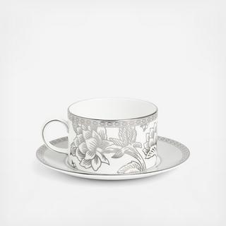 Silver Tonquin Teacup & Saucer