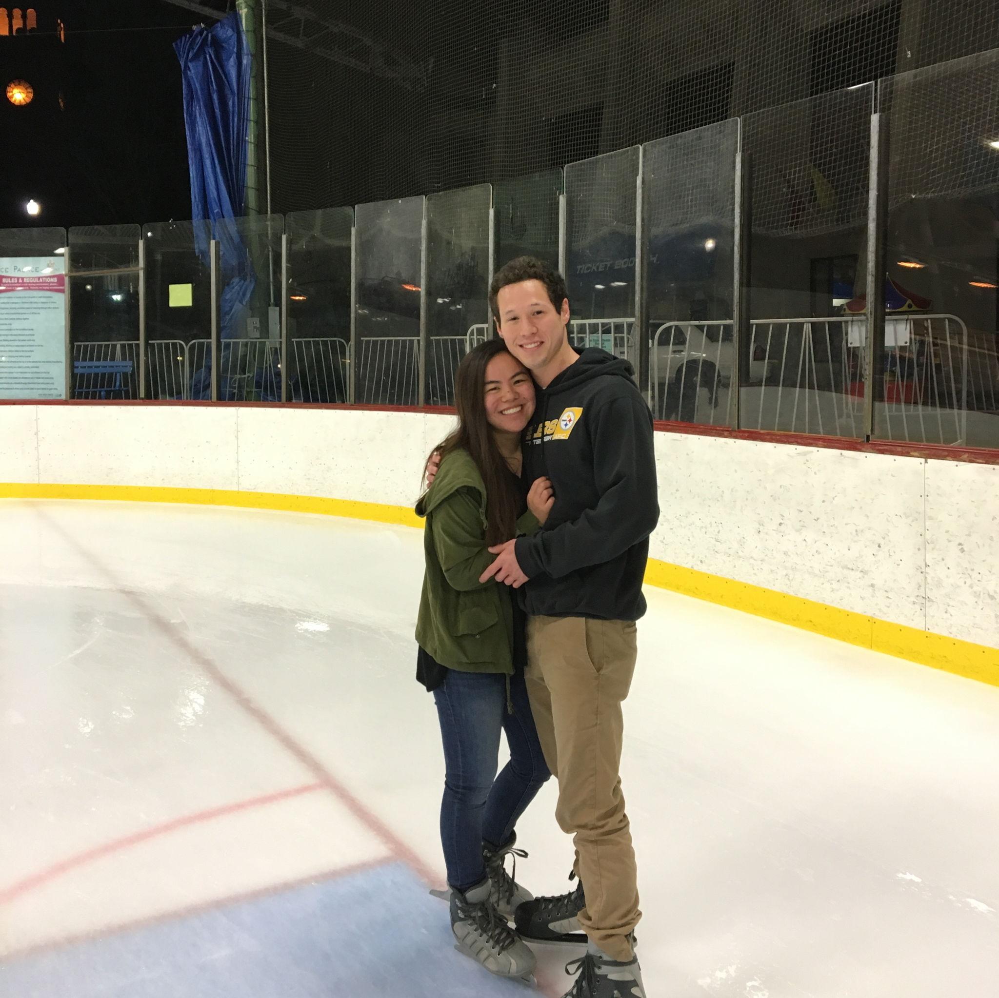 2016 - Our first Valentine's Day together and he shaved off his eyebrows because he lost a bet :(