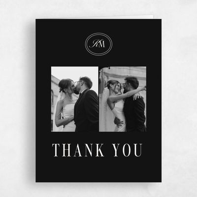 Black Wedding Thank You - Mahogany Multiphoto