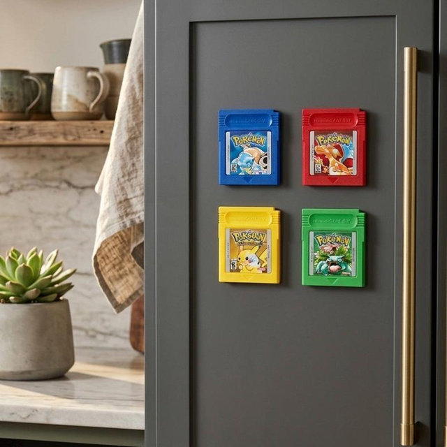 Fridge Magnets Set of 4 – Red Blue Green Yellow Inspired