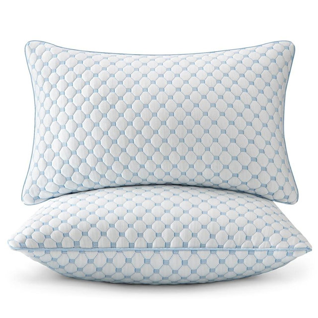 MIULEE 12x20 Pillow Inserts, Memory Foam Cooling Set of 2 Decorative Throw Pillows,Adjustable Premium Stuffer for Sofa Couch Bed and Living Room