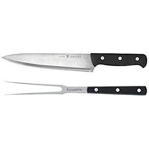 Messermeister Avanta Pakkawood 2 Piece Kullenschliff Carving Set, Brown
