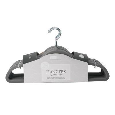 Simplify 25pk Slim Velvet Suit Hangers Gray
