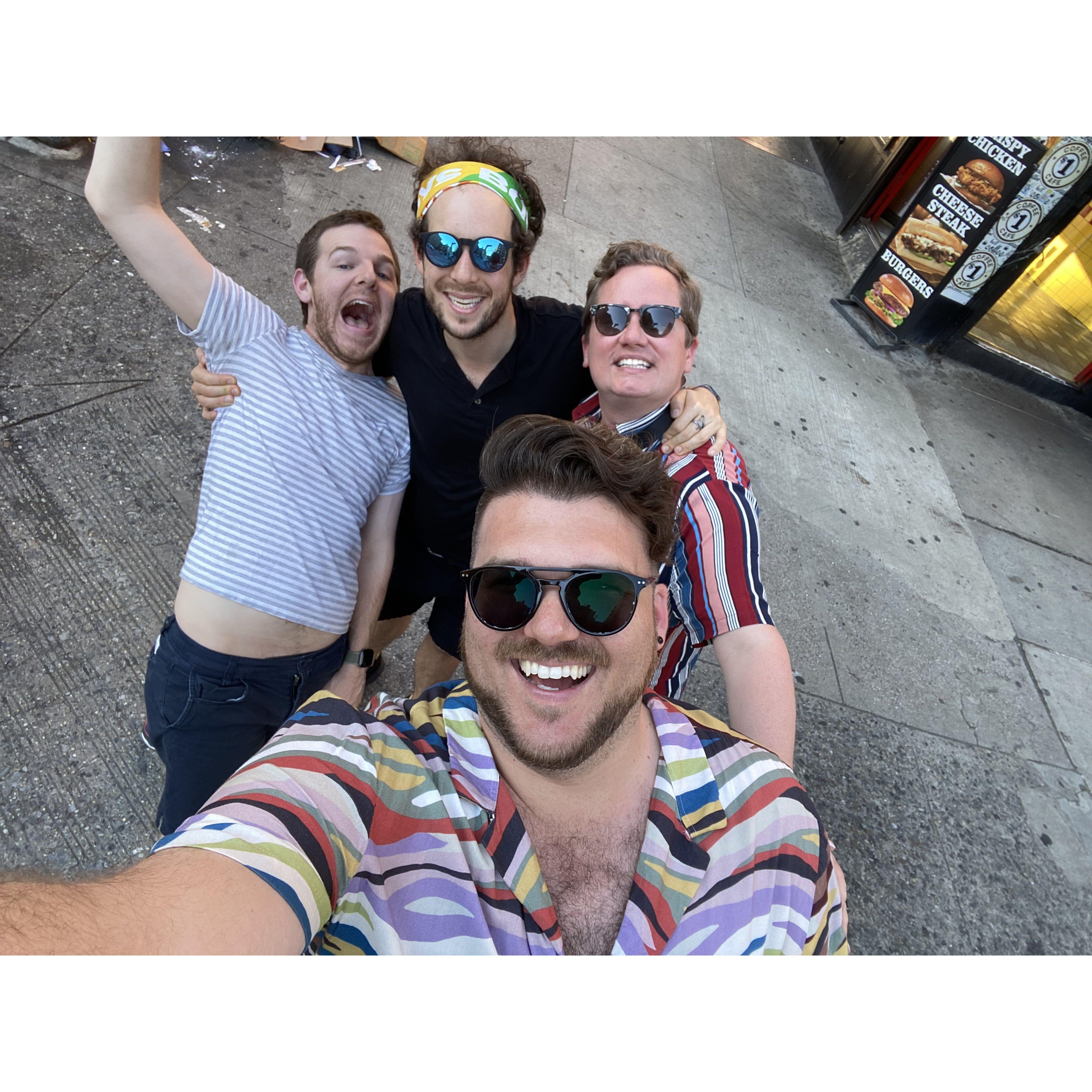 June 2022 - Pride Parade, NYC - you can't have a gay love story without a PRIDE photo, duh. š