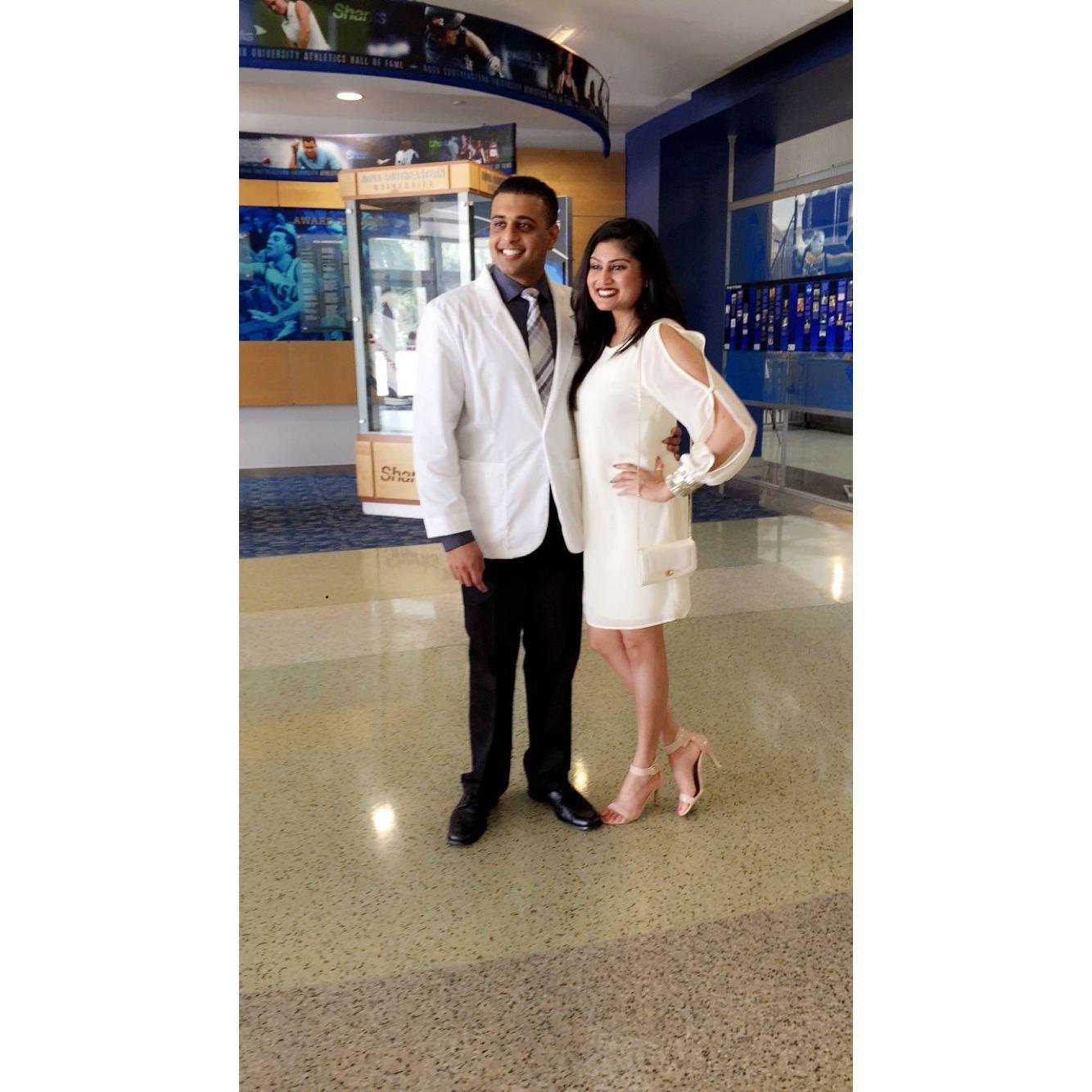 Nishil's Medical school white coat ceremony, 2016