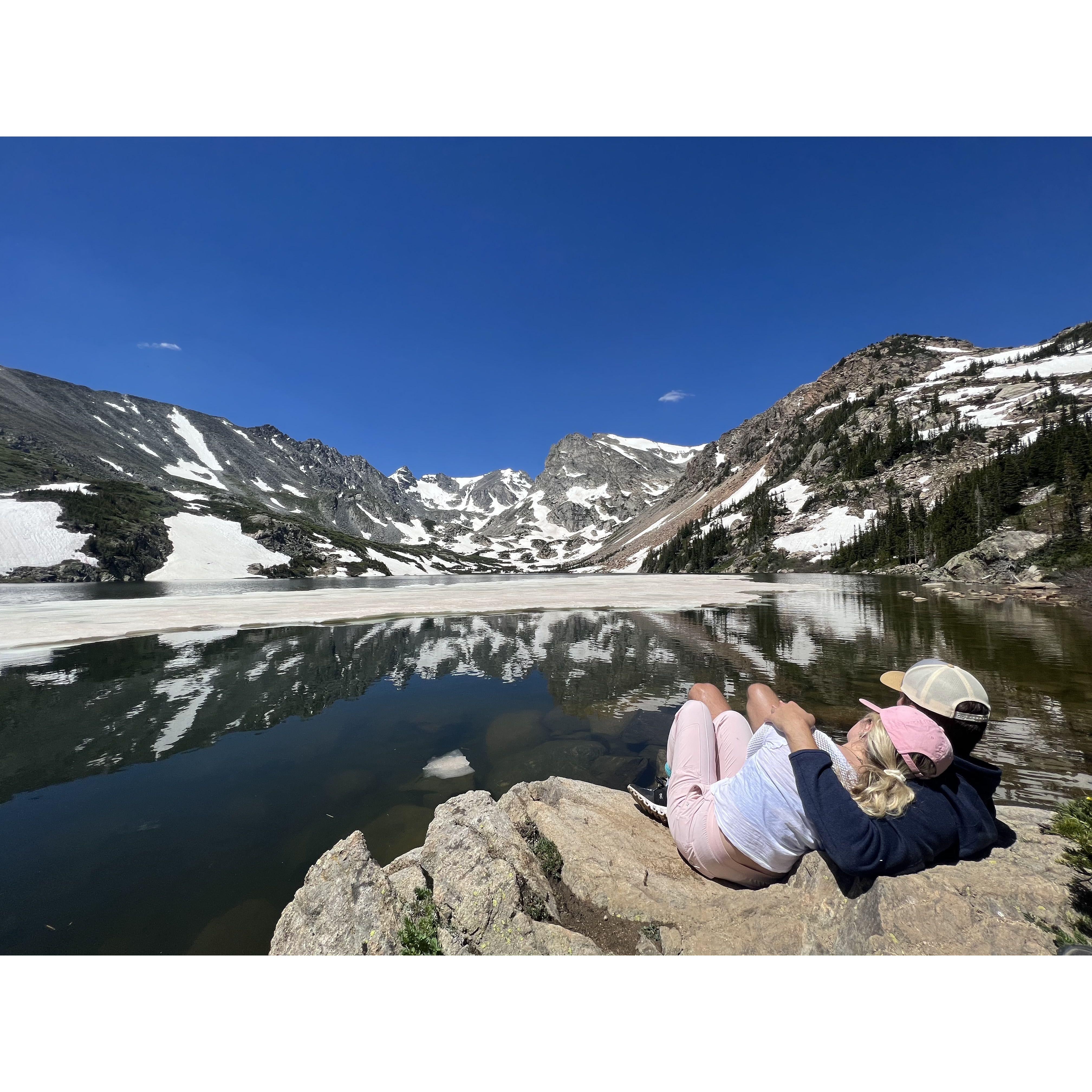 Hiking at Lake Isabelle outside Boulder, CO