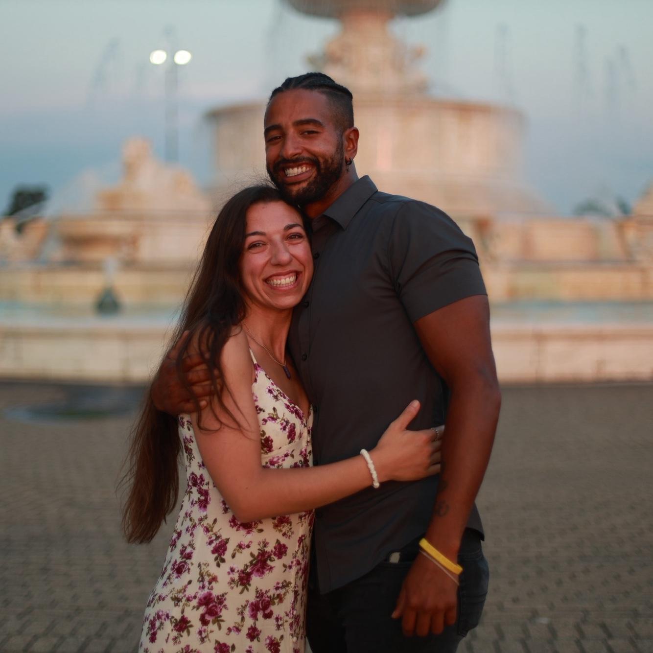 Our Engagement @ the fountain on Belle Isle