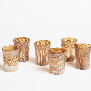 Murano Glass Tumblers, Set Of 6, Amber | R. Runberg Curiosities