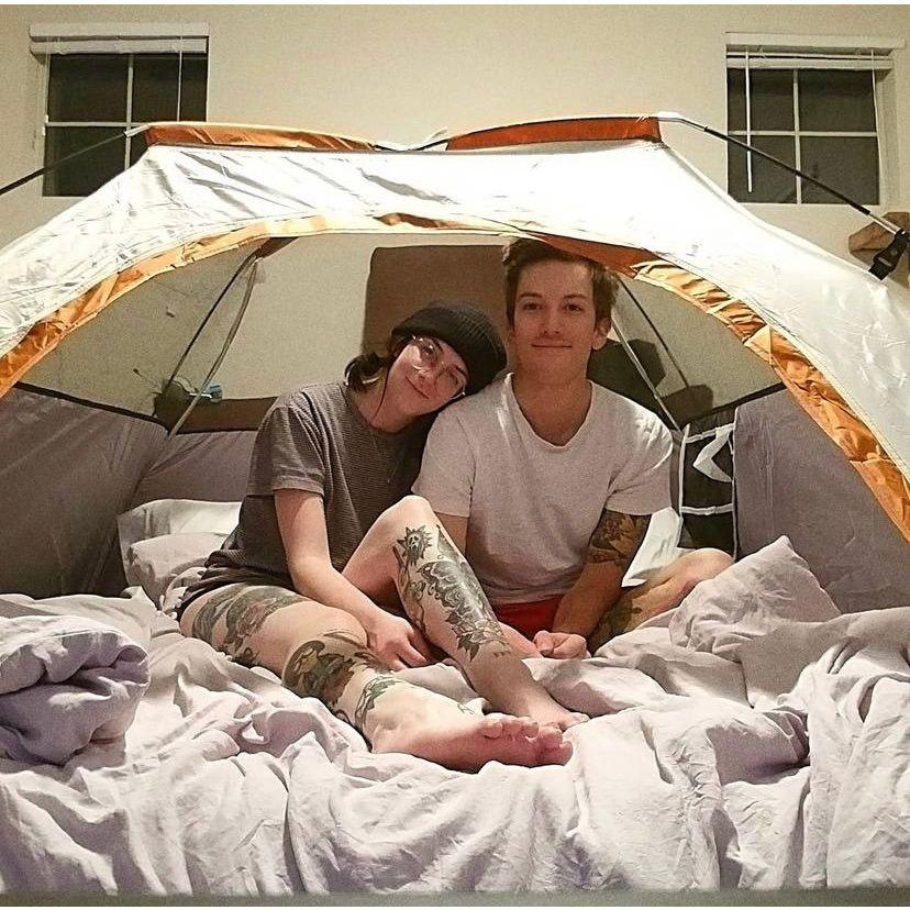 Quarantine camping to survive the pandemic.
