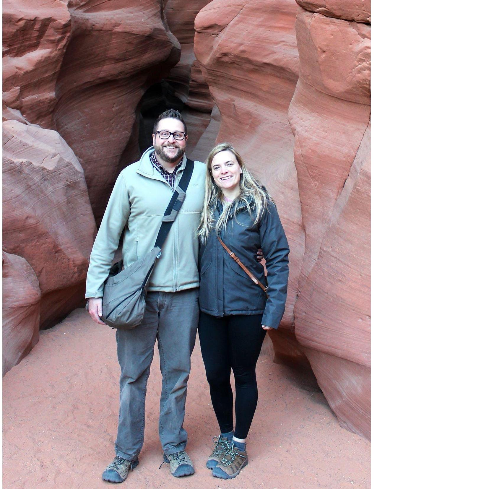 At Antelope Canyon