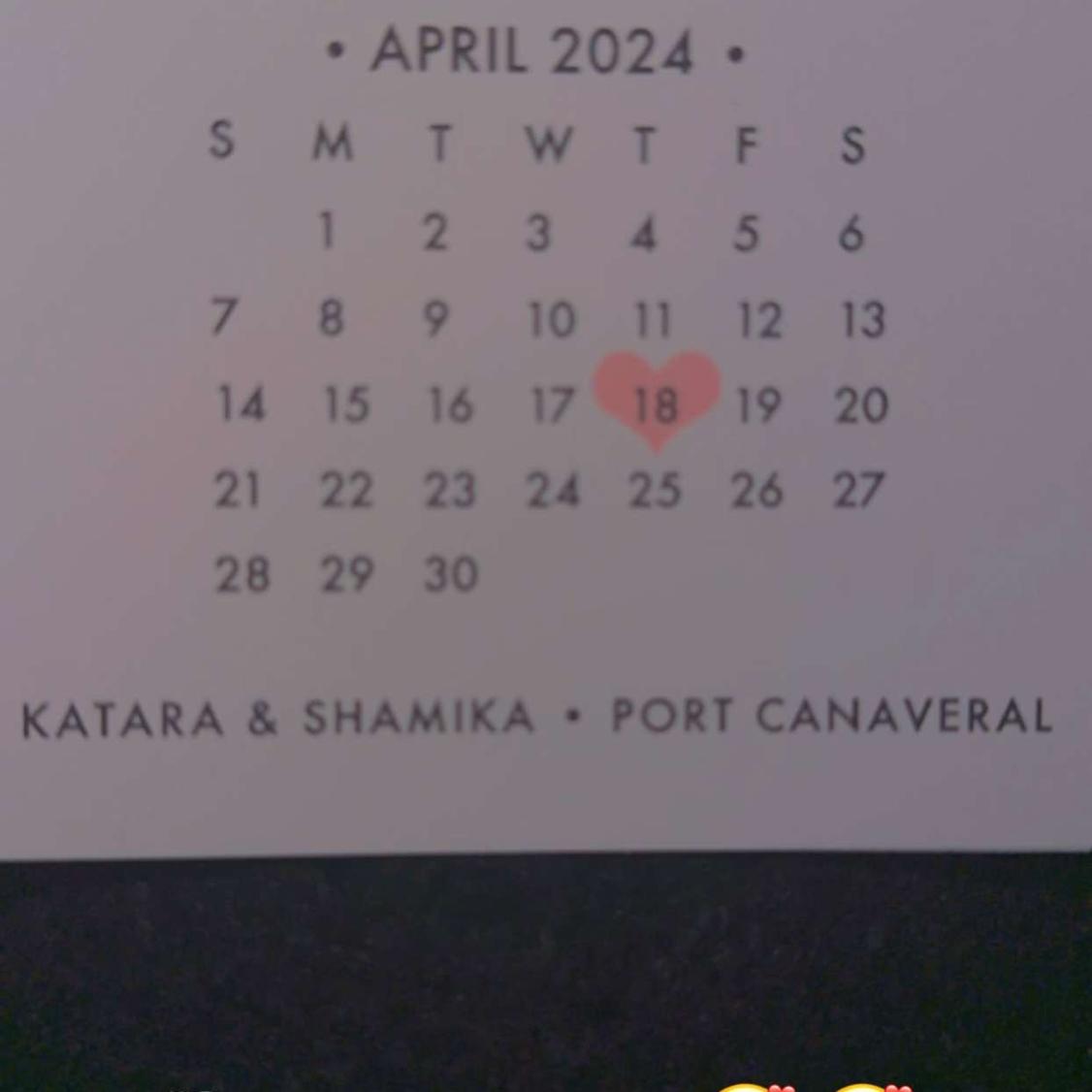 Our calendar.