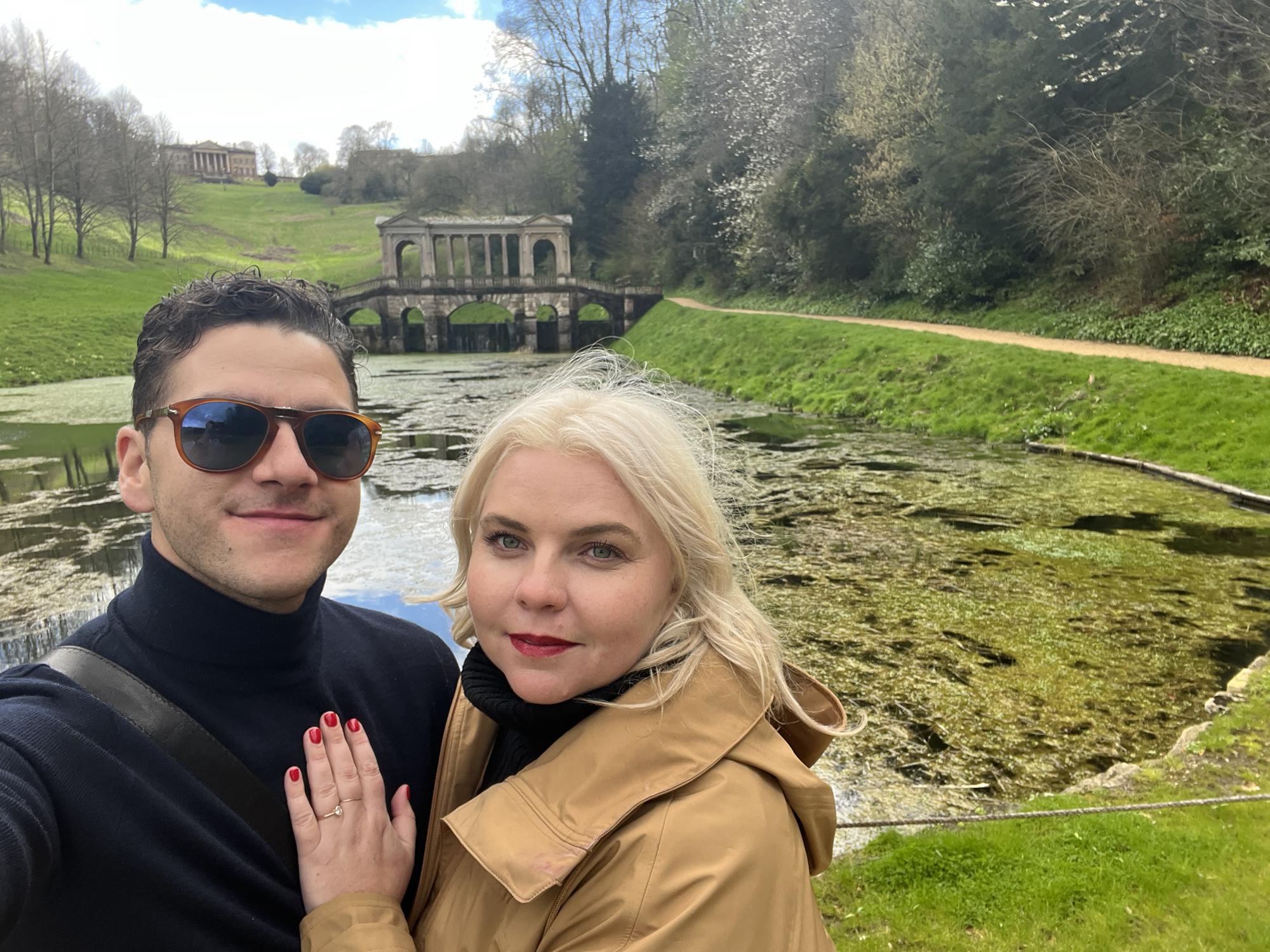 Where he popped the question! Prior Park in Bath, England