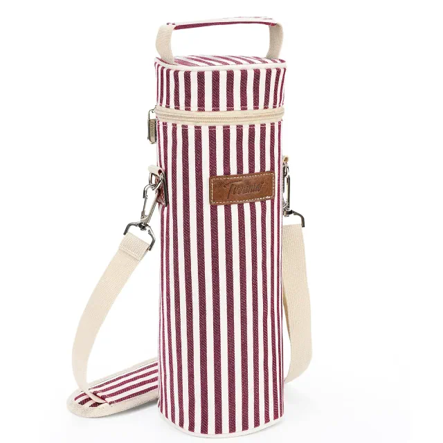 Tirrinia Single Wine Gift Bag, Portable Wine Cooler Bag, Insulated Bottle Carrier Tote, Wine Bag, Wine Lovers Must Haves, Wine Stripe