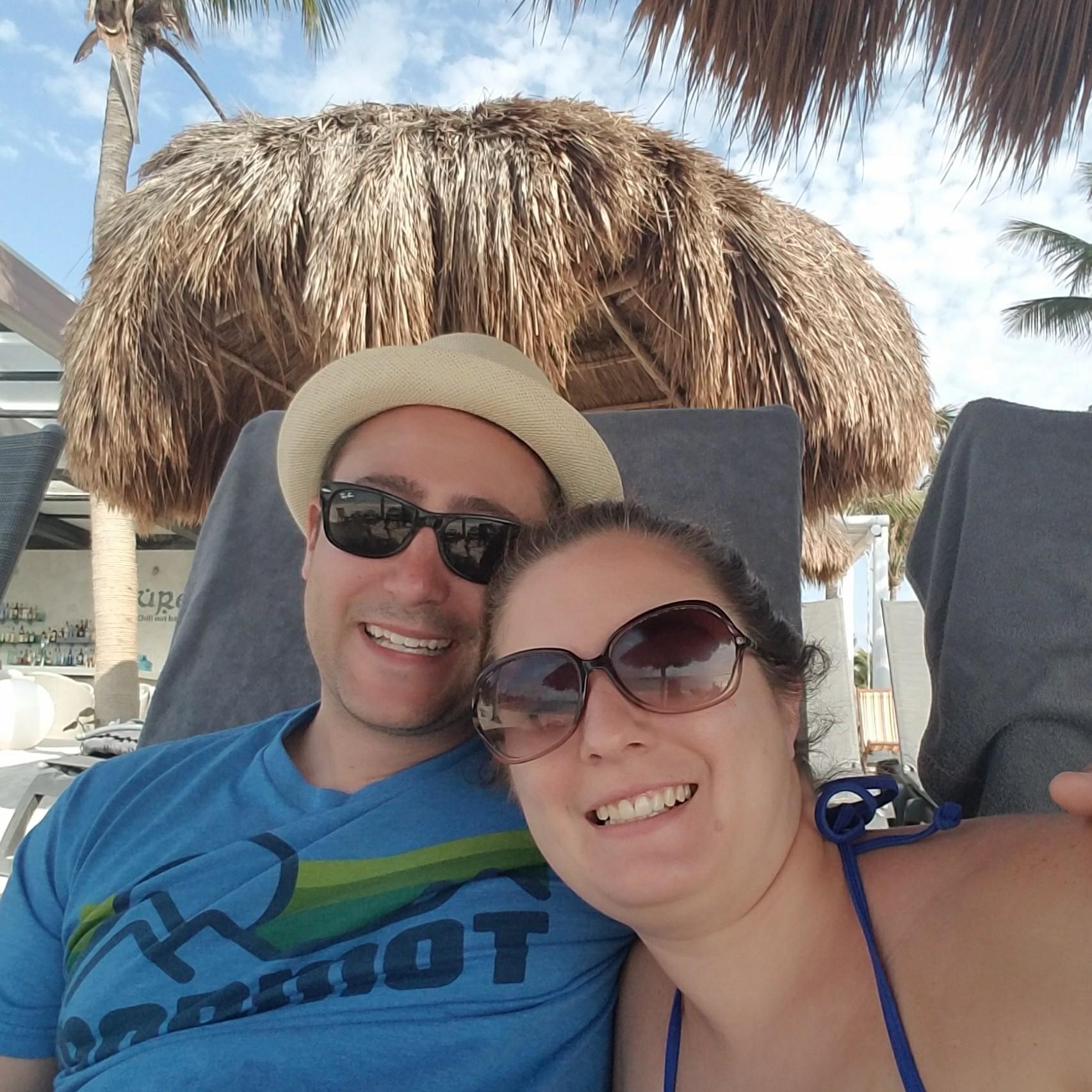 "Hey Josh we have been relaxing and don't have any pictures of us on our vacation need to document our trip to Mexico"