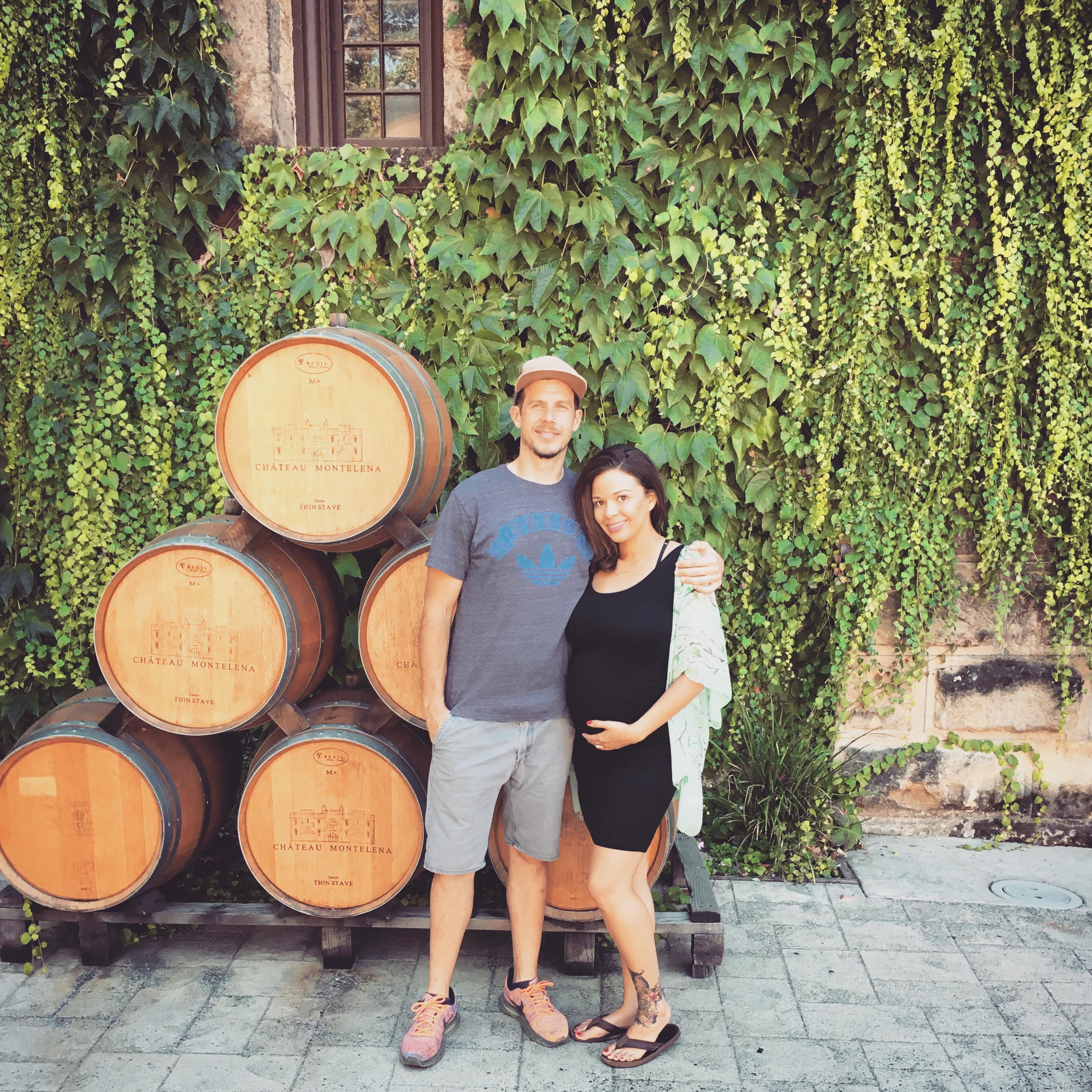 Wine tasting in our backyard- Napa Valley!  This time pregnant Amber gets to be the DD.