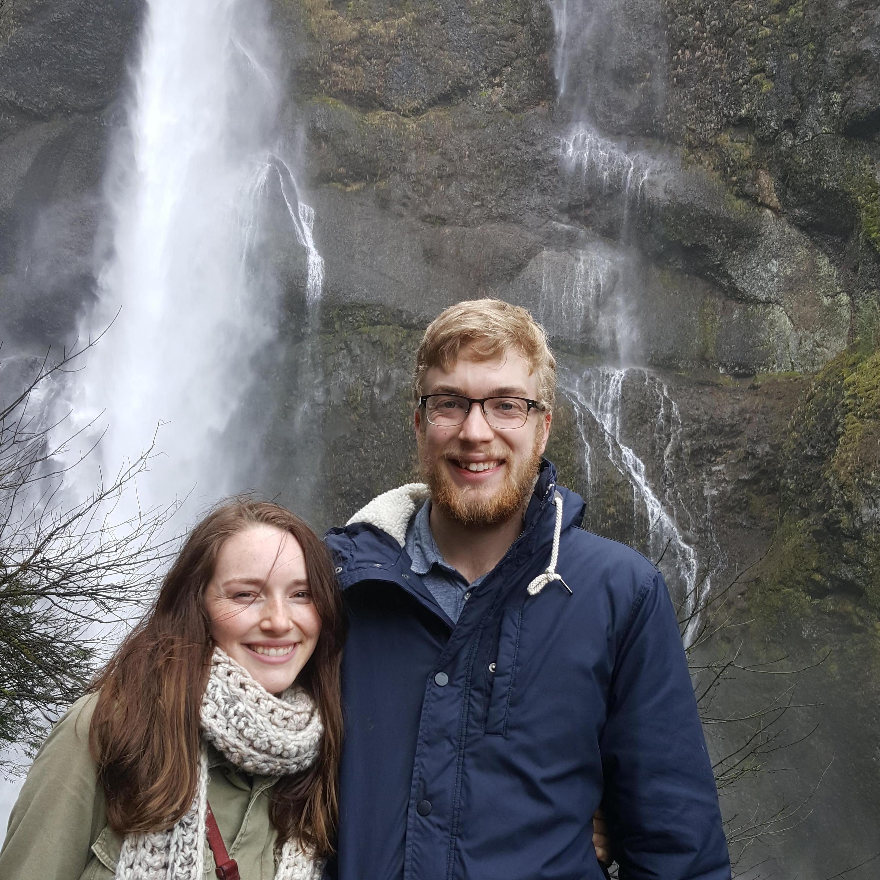 On our 5 year anniversary, we drove all the way to Oregon. Here we are at Multnomah Falls! One of the prettiest places we've ever been :D