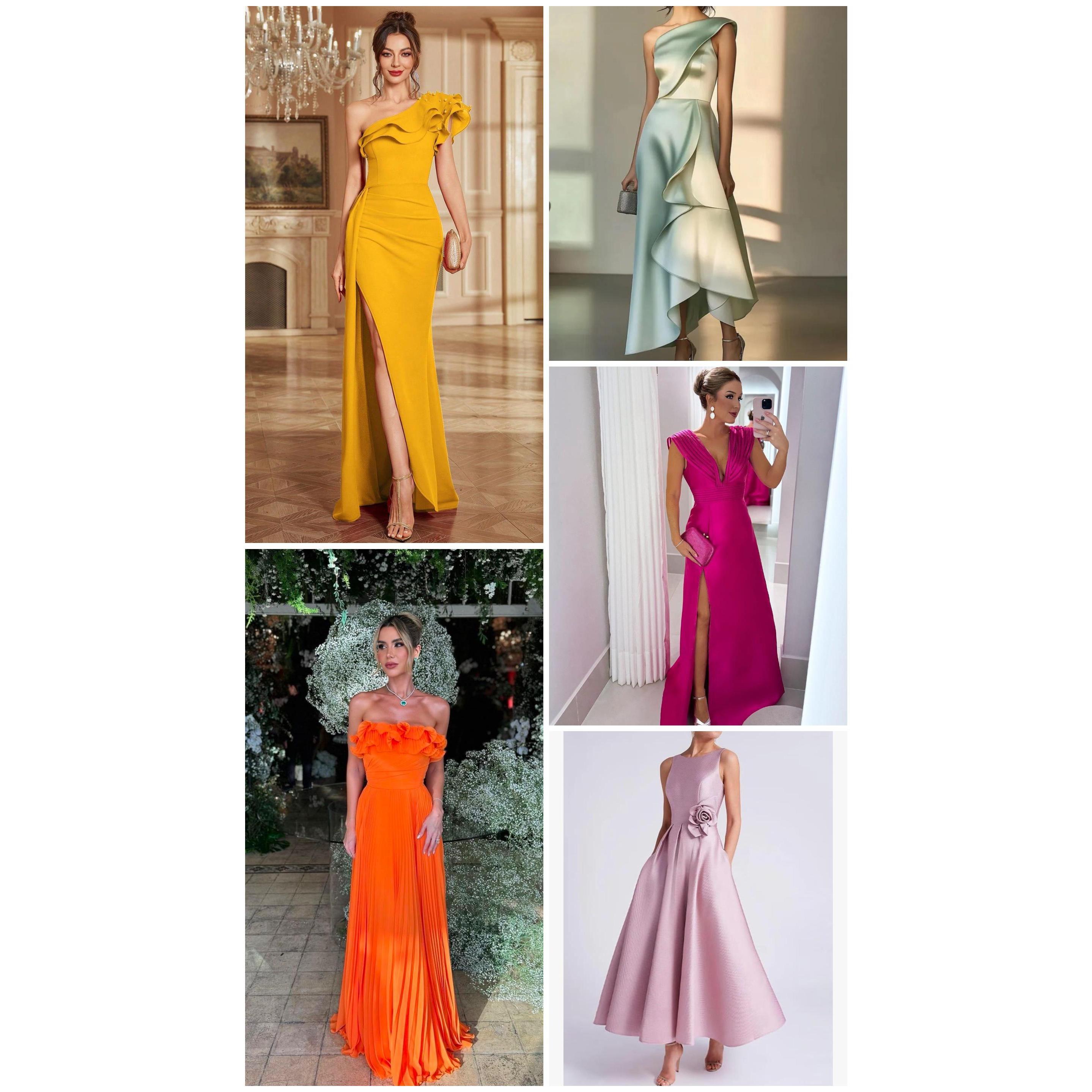 Examples of suggestions for women’s dresses. For more details, see the FAQ section. Ejemplos de vestidos sugeridos para mujeres. Para más detalles, dirígete a la sección de especificaciones.