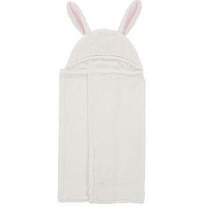 Nursery Faux-Fur Bunny Bath Wrap, Nursery Wrap, White