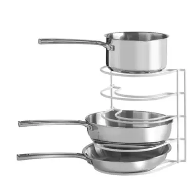 SALT™ Pot and Pan Organization Rack in White