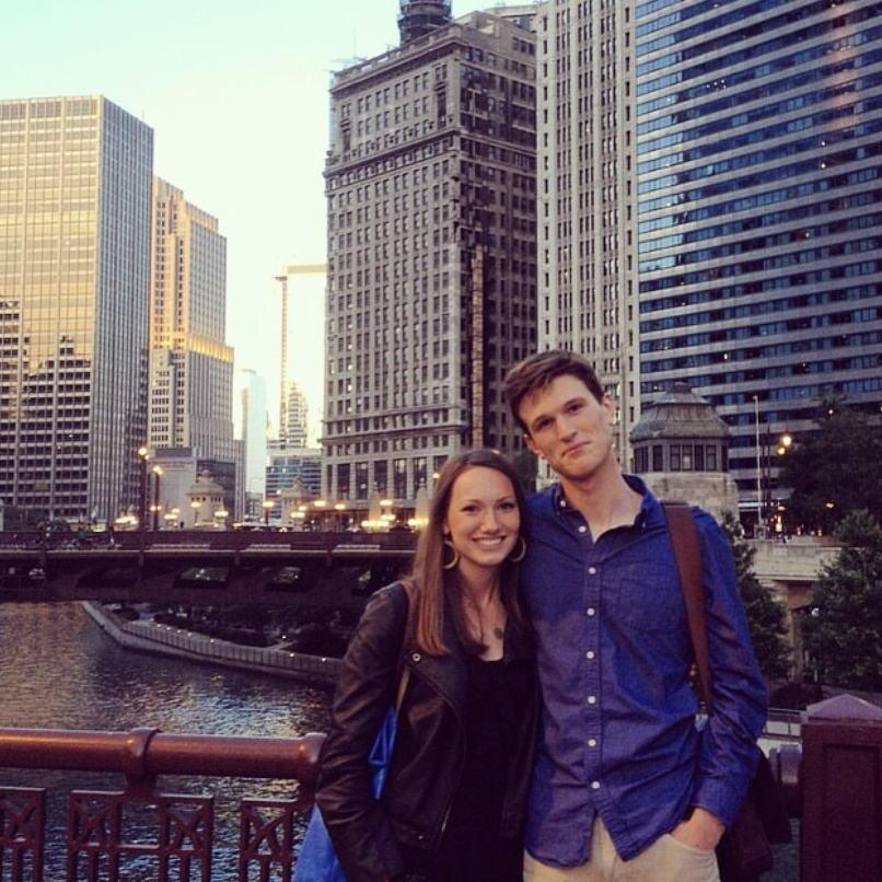 Celebrating after both accepting jobs in Chicago after graduating college