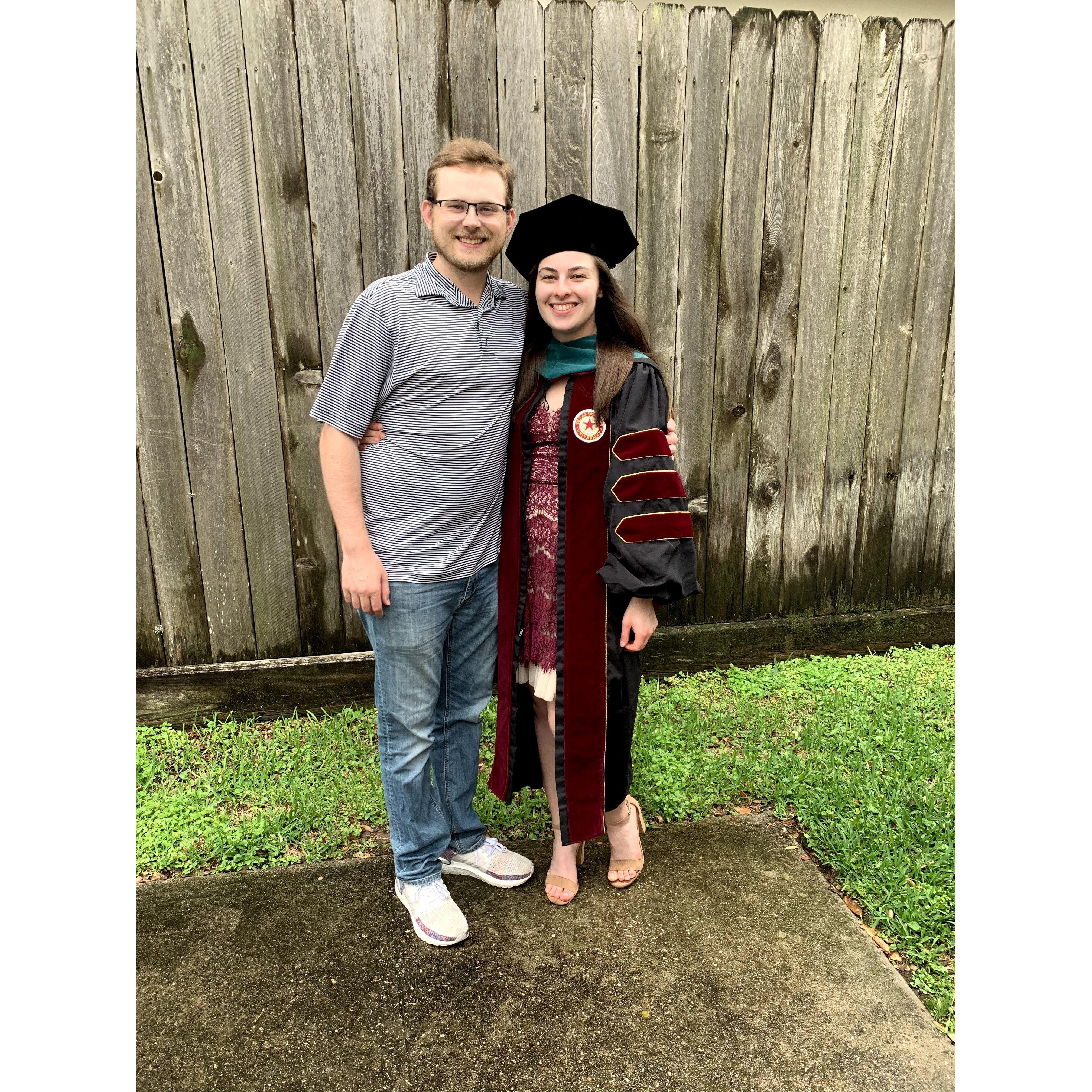 Sara's COVID PT School graduation. 2021.