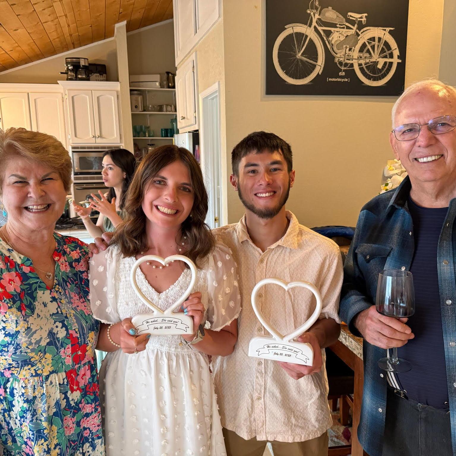 Bree's grandparents came out for their engagement with incredible handmade gifts!