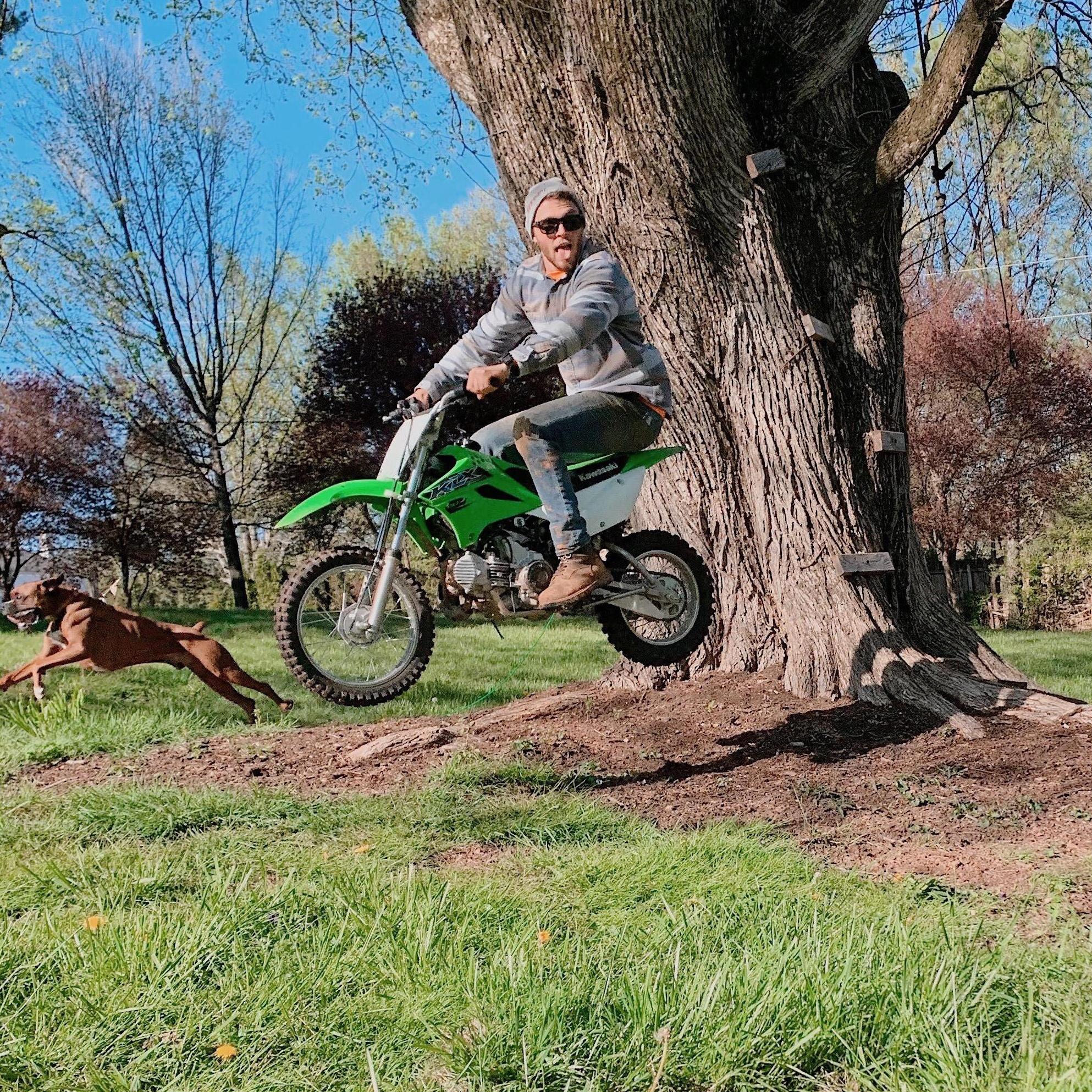 Taylor practicing his jumps!
