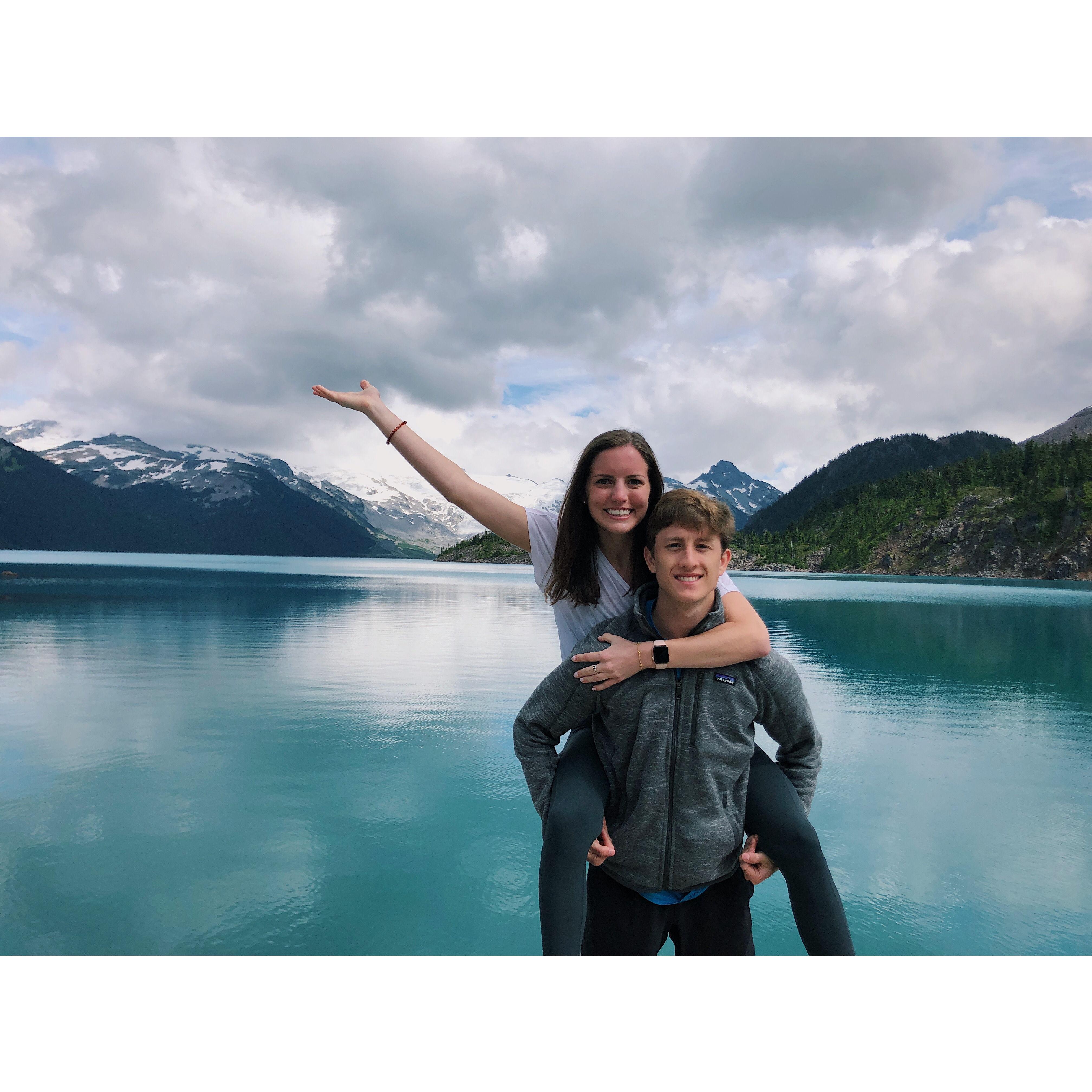 Andrew somehow convinced the Cabanilla family to hike in Vancouver - 2019