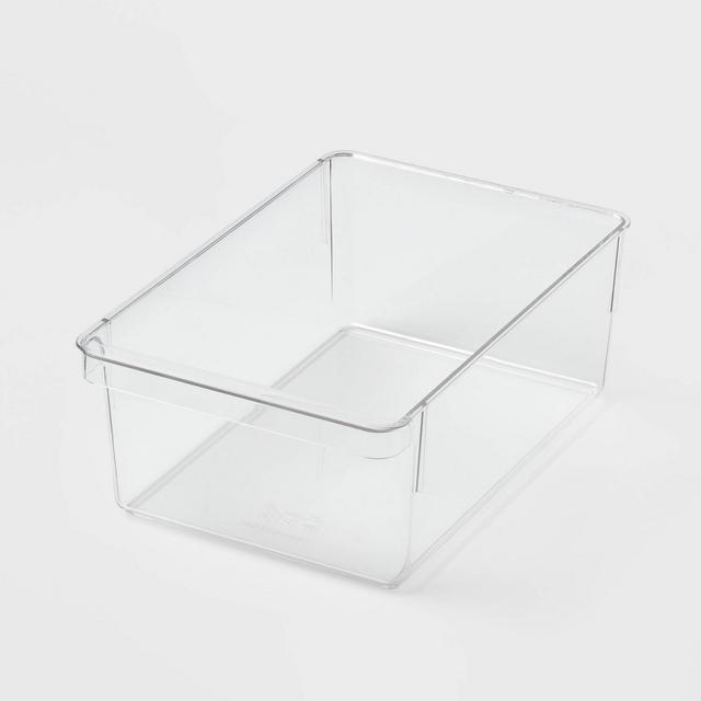 4.5x 10.5x 4 Small Fridge & Pantry Bin Clear - Brightroom™