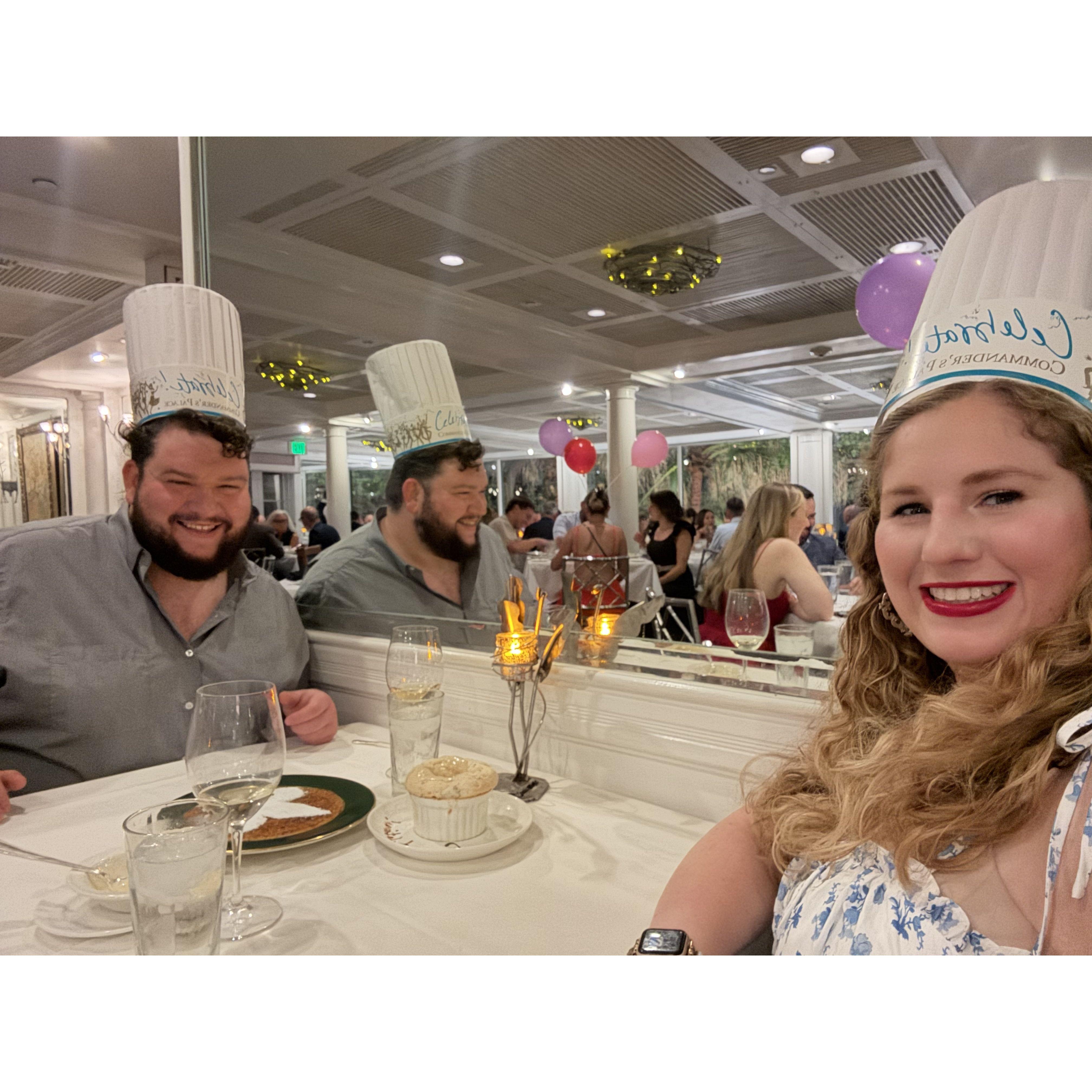 The night after Matt and Shelby got engaged, at Commander's Palace Restaurant in New Orleans, LA where the celebration continued