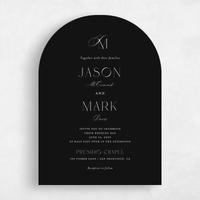 Black Wedding Invitation - Galiena Portrait