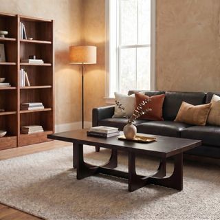 Wilder Rectangular Mango Wood Coffee Table with Trestle Base