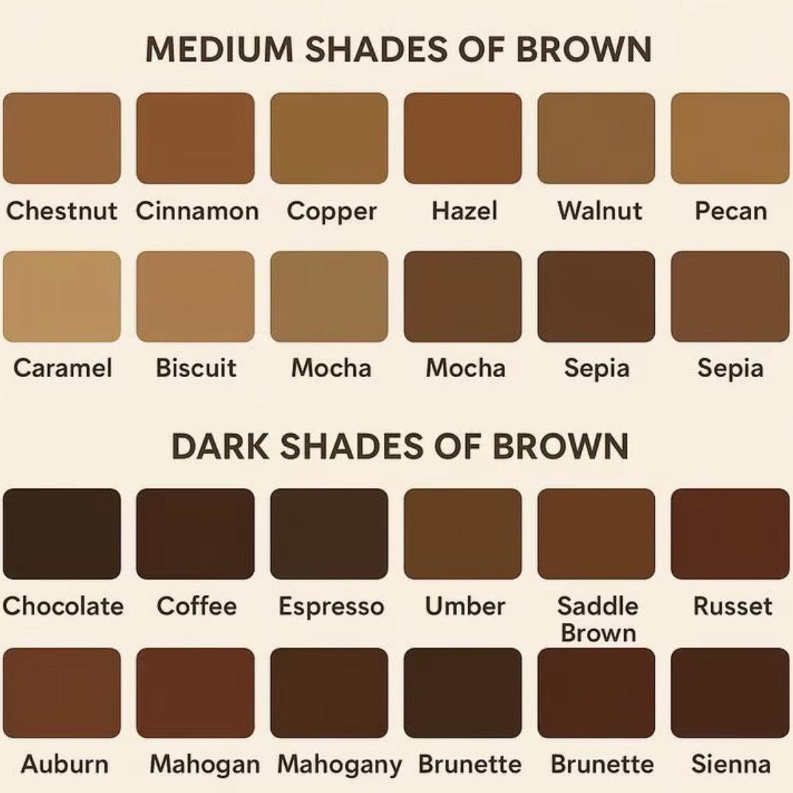 Our wedding colors are shades of browns, please avoid other colors.